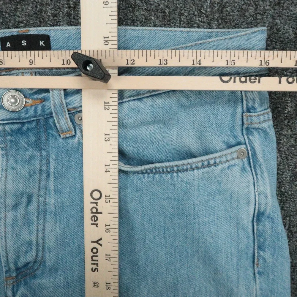 Asket Jeans Mens 31x30 Blue The Washed Denim Straight 5 Pocket Light